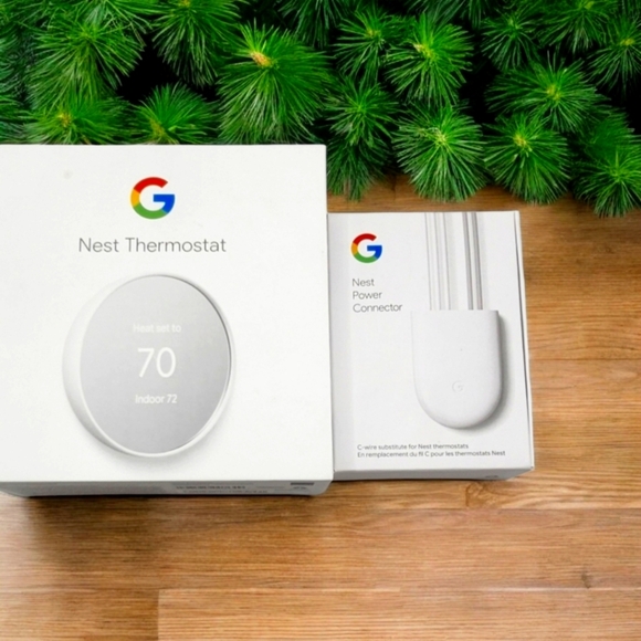 NIB Google Nest Thermostat, Trim Kit & Power Connector - Picture 8 of 14